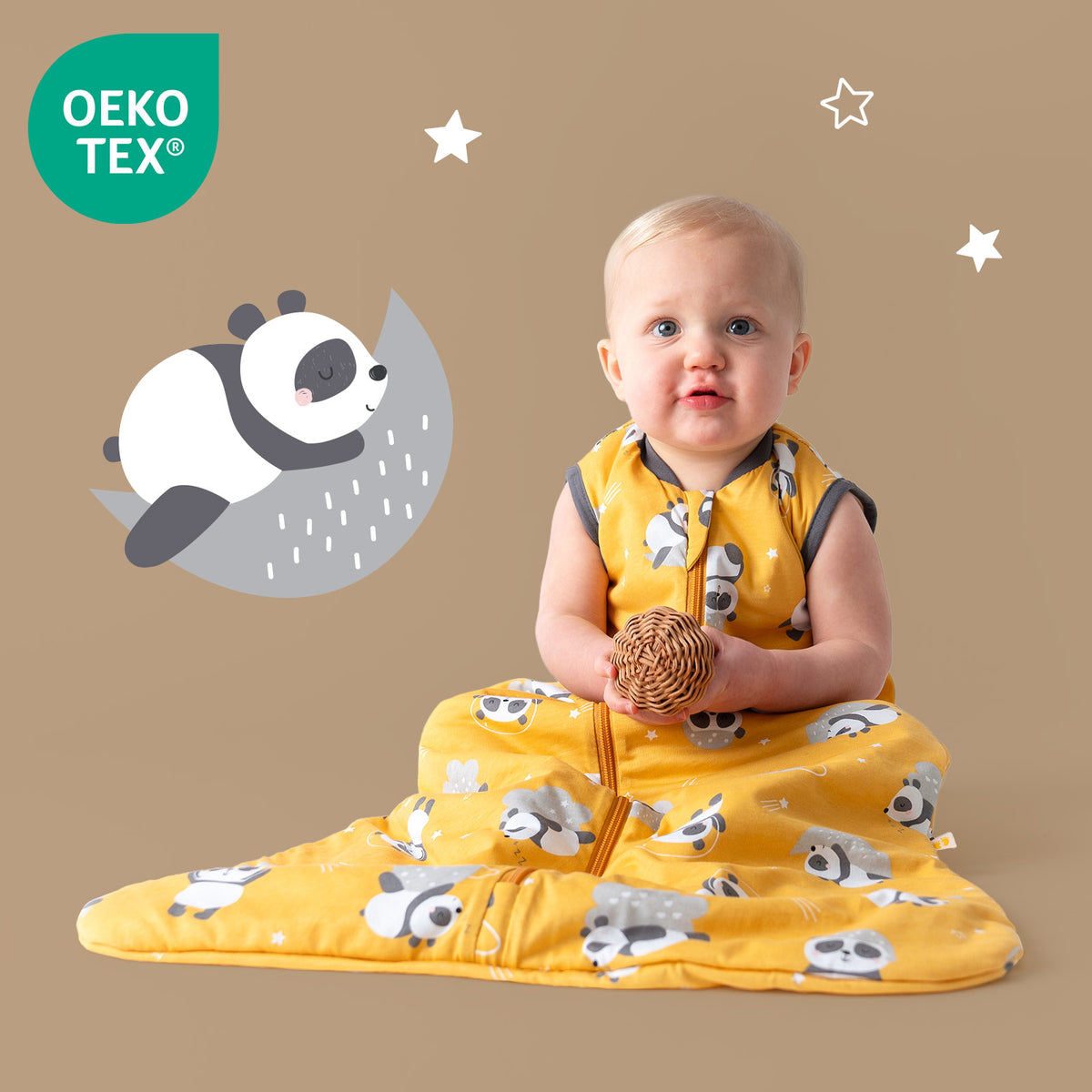 Baby Sleeping Bag - 1.0 TOG_Panda_OEKOTEX_420