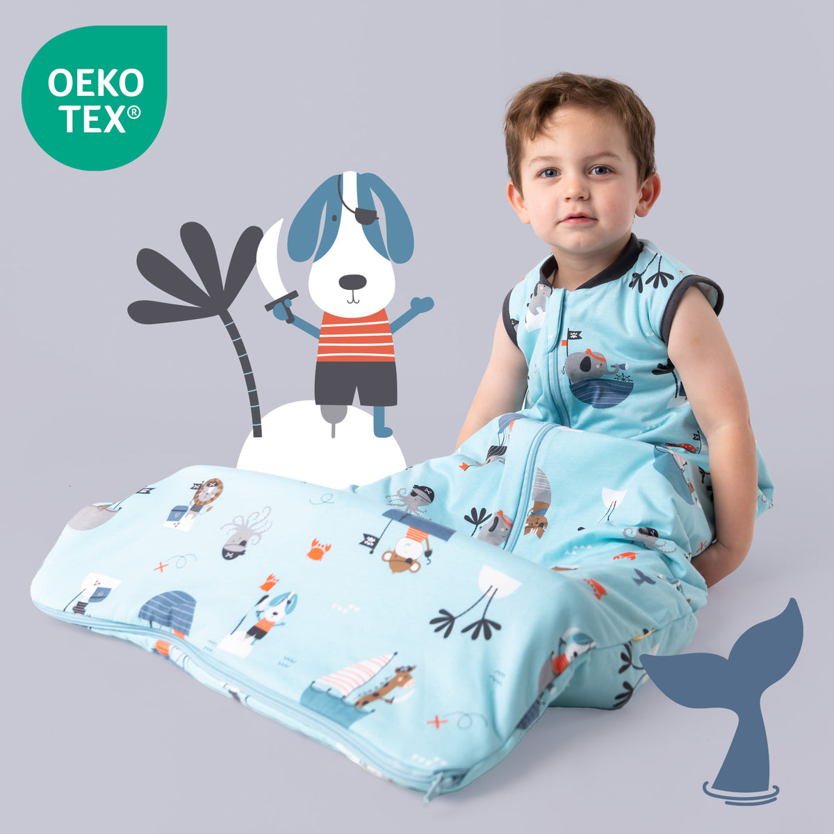 Baby Sleeping Bag - 1.0 TOG_Pirate_OEKOTEX_420