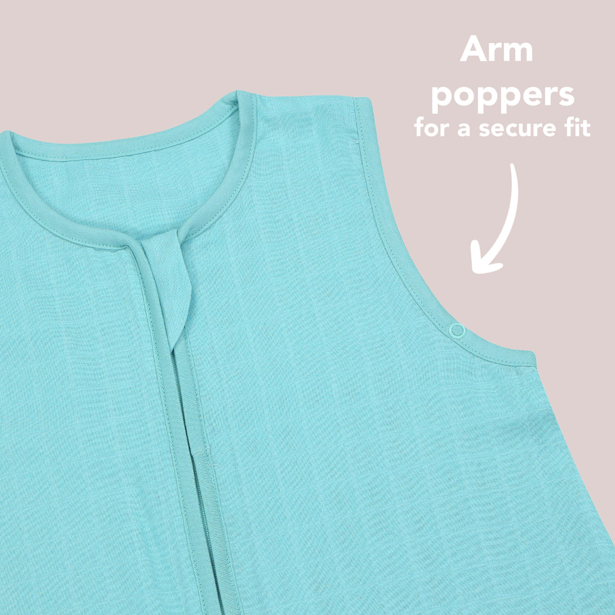 Muslin Sleeping Bag with Feet - 0.5 Tog_Aqua_4_422