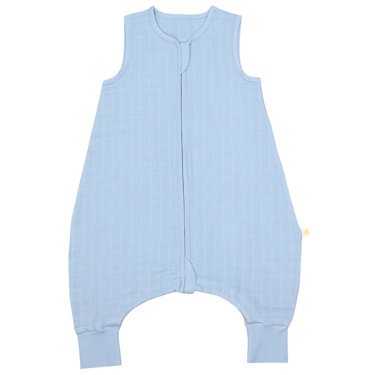 Muslin Sleeping Bag with Feet - 0.5 Tog_Powder Blue_1_422