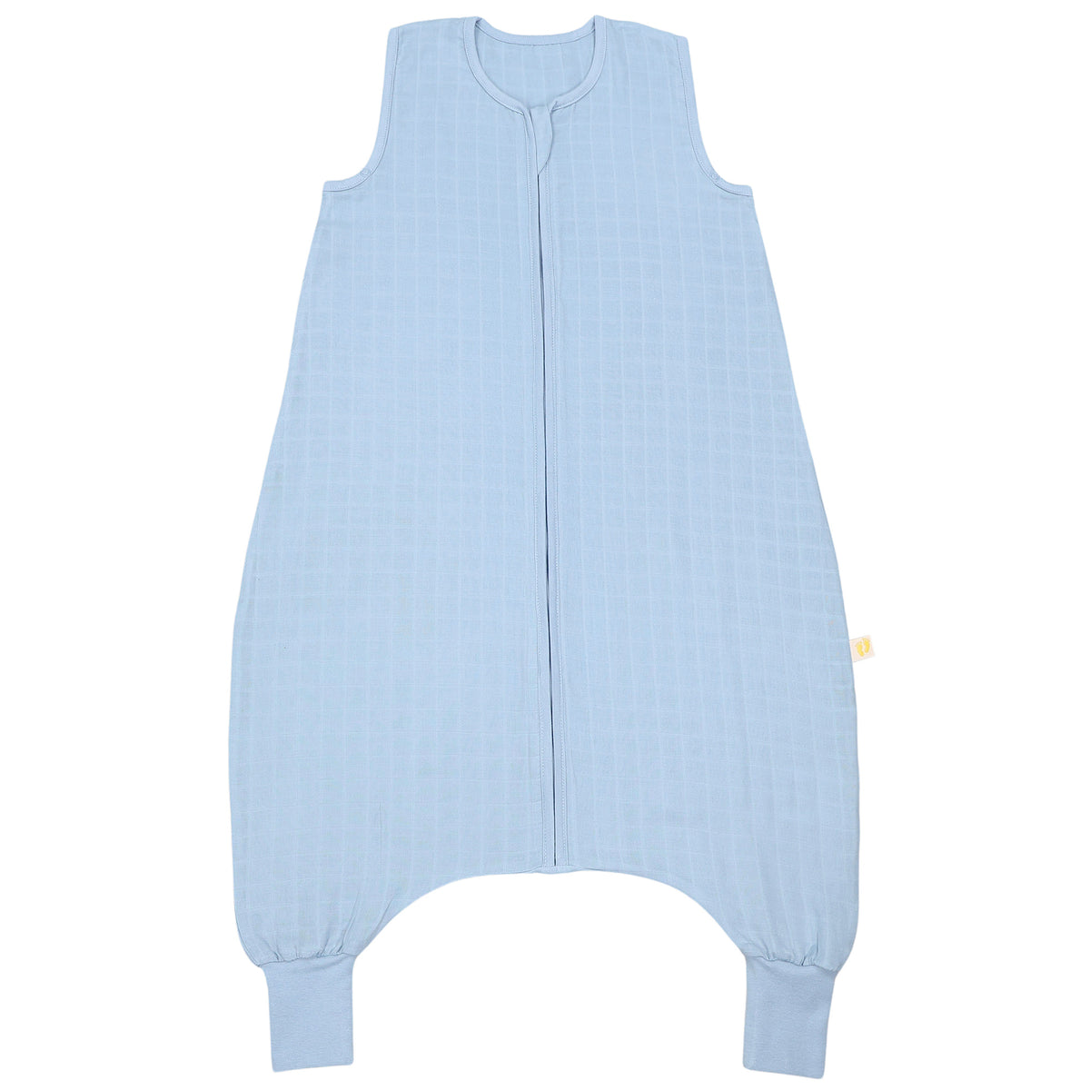 Muslin Sleeping Bag with Feet - 0.5 Tog_Powder Blue_1_422