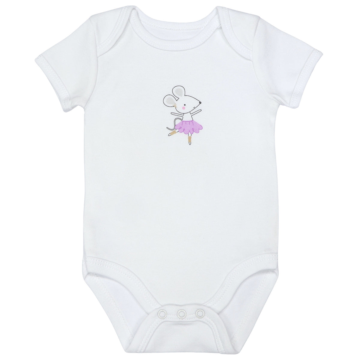 100% Organic Short Sleeve Baby Body - 5-pack_Ballerina_4_430