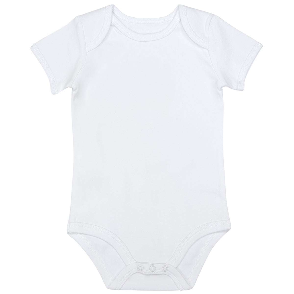 100% Organic Short Sleeve Baby Body - 5-pack_White_3_430