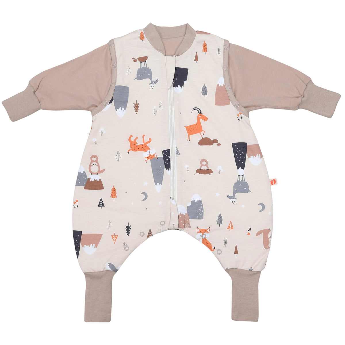 Sleeping Bag with Feet & Foldable Feet Covers - 2.5 TOG_Mountain Animals_front2_461