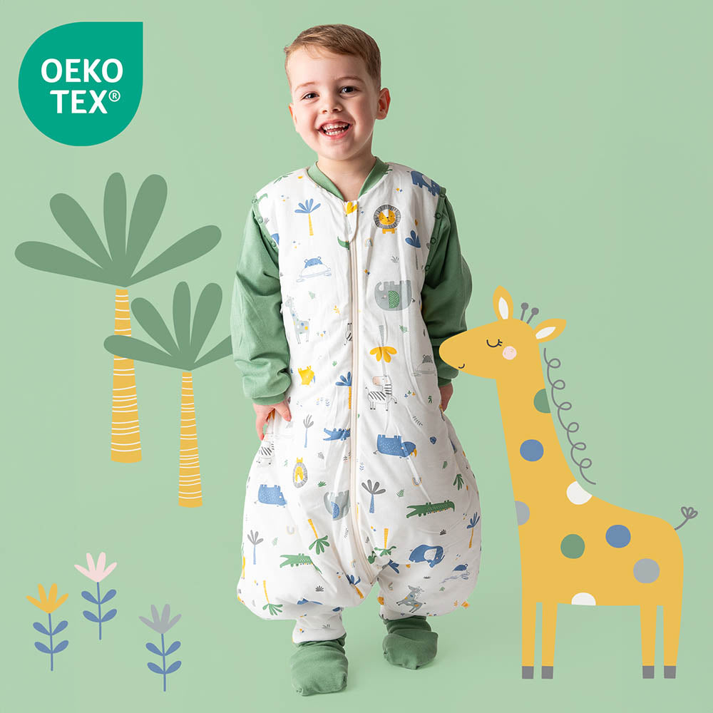 Sleeping Bag with Feet & Foldable Feet Covers - 2.5 TOG_Jungle_OEKOTEX_461