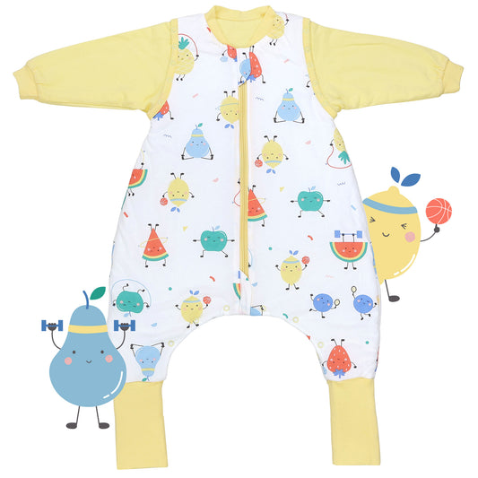 Sleeping Bag with Feet & Foldable Feet Covers - 2.5 TOG_Sporty Fruit_front_461