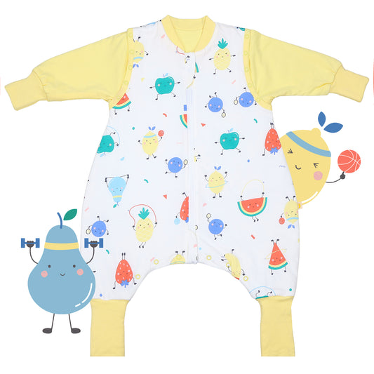Sleeping Bag with Feet & Foldable Feet Covers - 2.5 TOG_Sporty Fruit_front_461