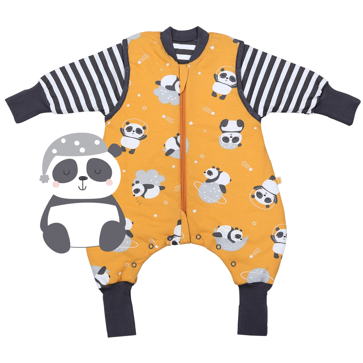 Sleeping Bag with Feet & Foldable Feet Covers - 2.5 TOG_Panda_front_461
