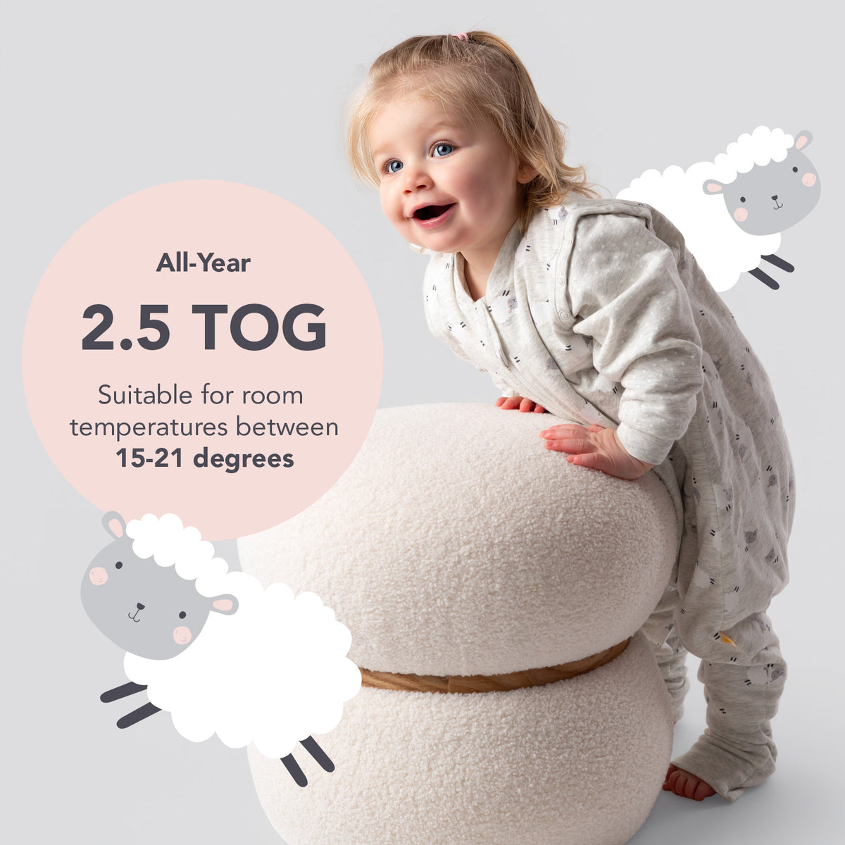 Sleeping Bag with Feet & Foldable Feet Covers - 2.5 TOG_TOG_461