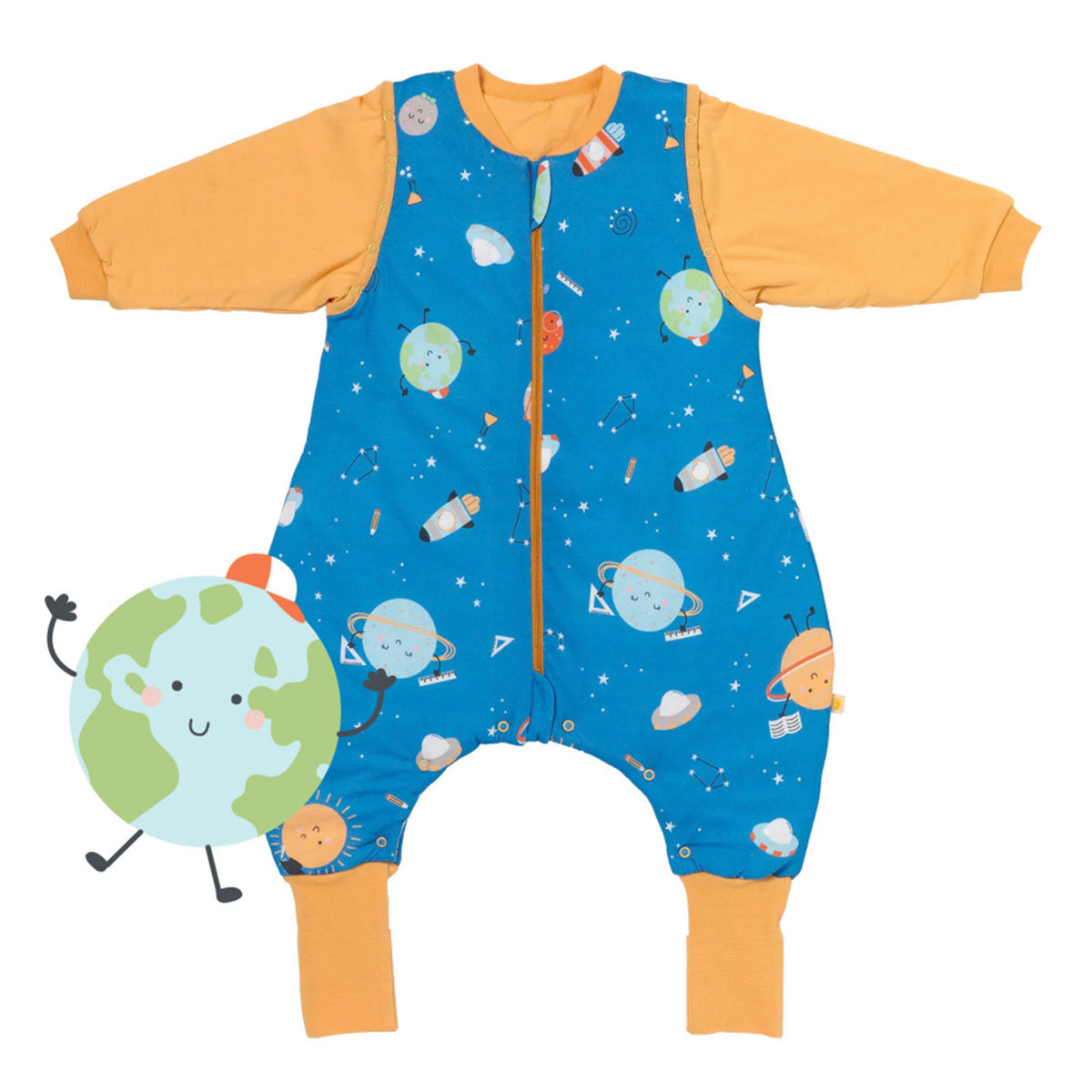 Sleeping Bag with Feet & Foldable Feet Covers - 2.5 TOG_Space_front_461
