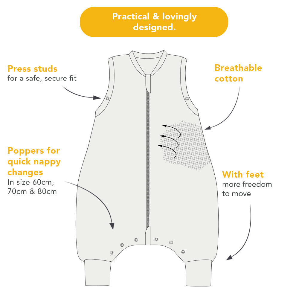Plain Sleeping Bag with Feet - 2.5 TOG_USP_463