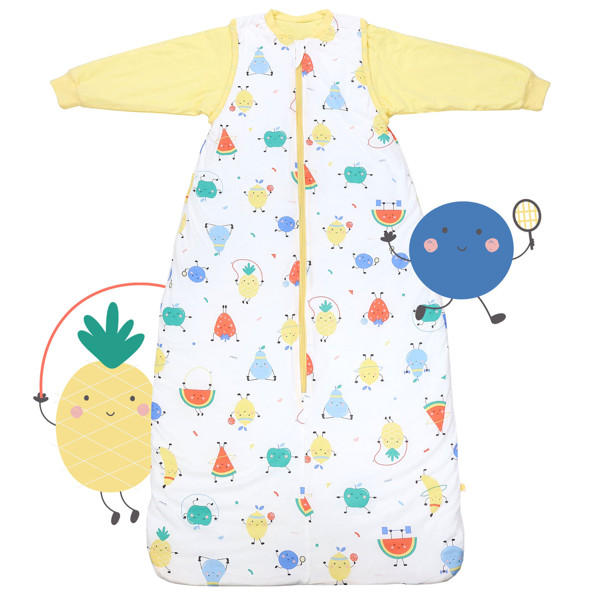 Sleeping Bag with Detachable Sleeves - 2.5 TOG_Sporty Fruit_front_465