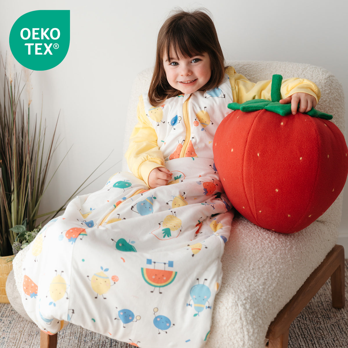 Sleeping Bag with Detachable Sleeves - 2.5 TOG_Sporty Fruit_OEKOTEX_465