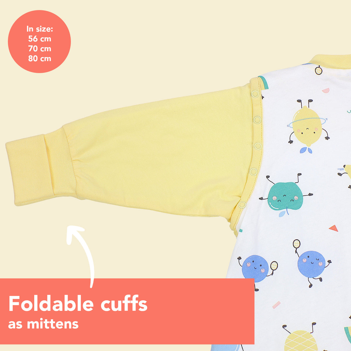 Sleeping Bag with Detachable Sleeves - 2.5 TOG_Sporty Fruit_sample image_465