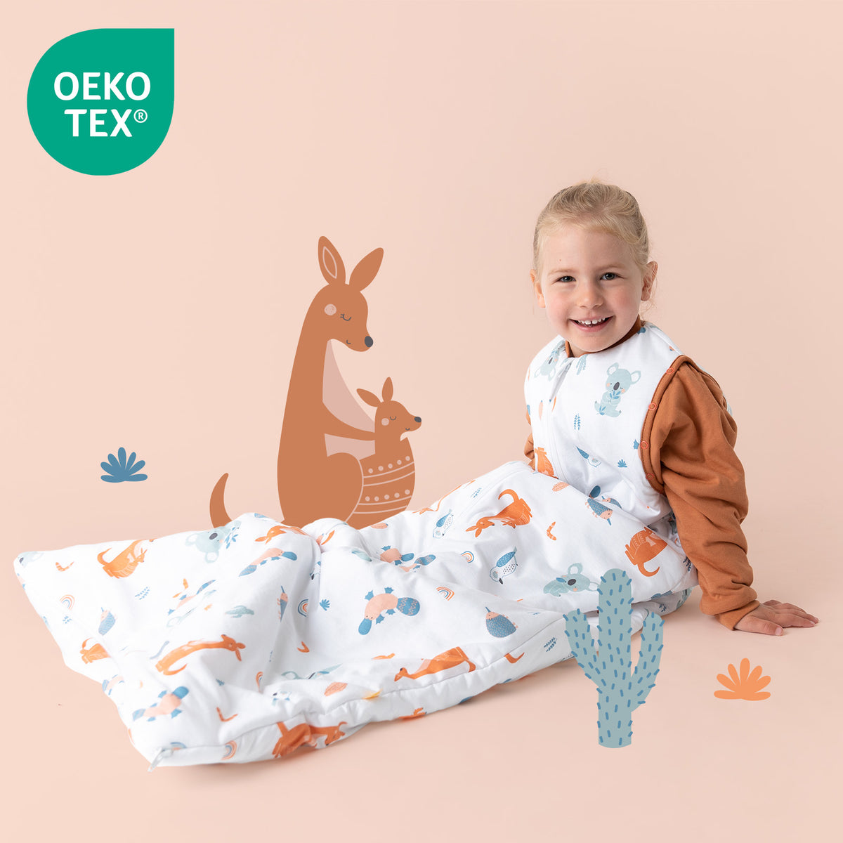 Sleeping Bag with Detachable Sleeves - 2.5 TOG_Kangaroo_OEKOTEX_465