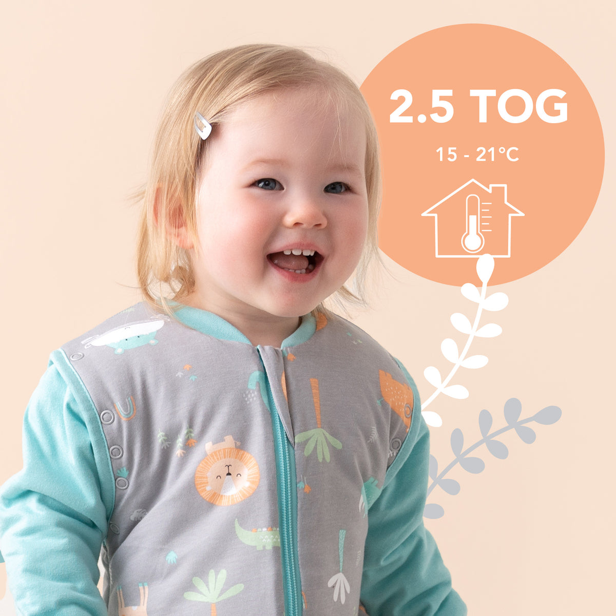 Sleeping Bag with Detachable Sleeves - 2.5 TOG_Safari_TOG_465