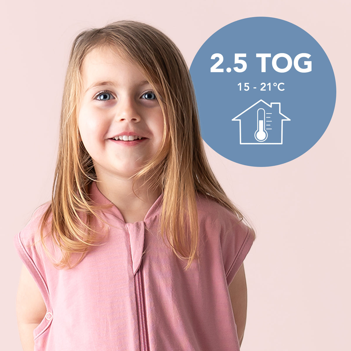 Plain Sleeping Bag - 2.5 TOG_Rose Pink_TOG_467