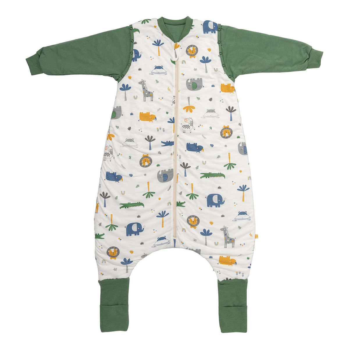 Sleeping Bag with Feet & Foldable Feet Covers - 3.5 TOG_Jungle_front2_468