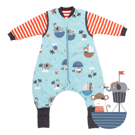 Sleeping Bag with Feet & Foldable Feet Covers - 3.5 TOG_Pirate_front_468