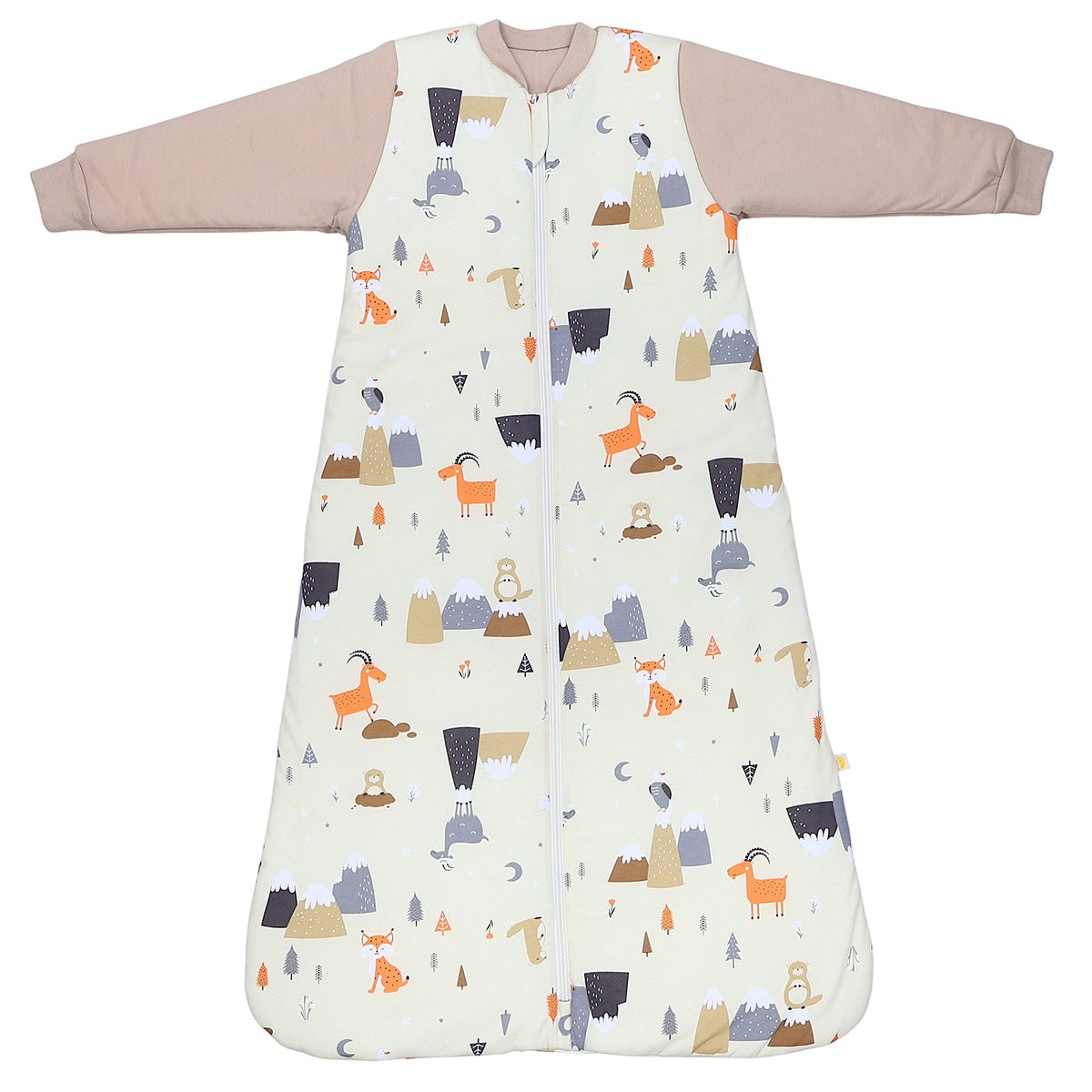 Long Sleeve Baby Sleeping Bag - 3.5 TOG_Mountain Animals_front2_471