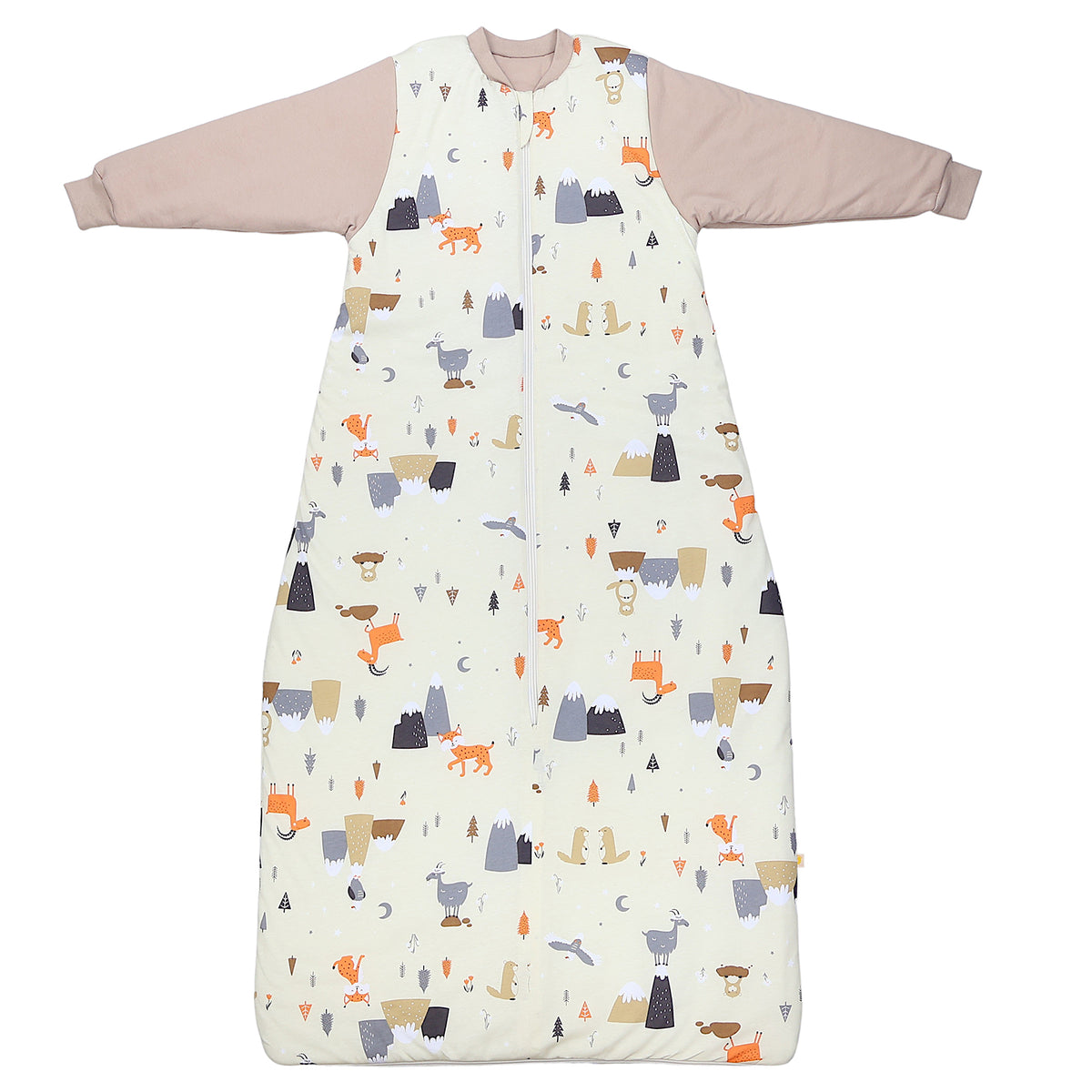Long Sleeve Baby Sleeping Bag - 3.5 TOG_Mountain Animals_front2_471