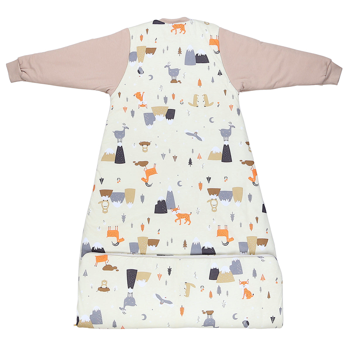 Long Sleeve Baby Sleeping Bag - 3.5 TOG_Mountain Animals_back_471