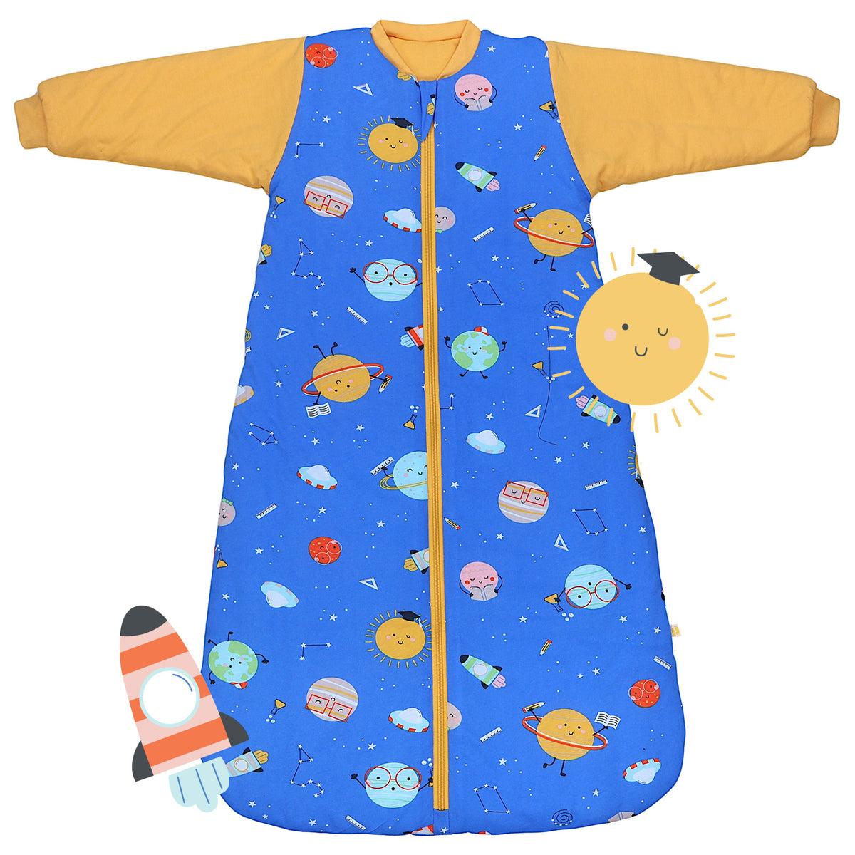 Long Sleeve Baby Sleeping Bag - 3.5 TOG_Space_front_471