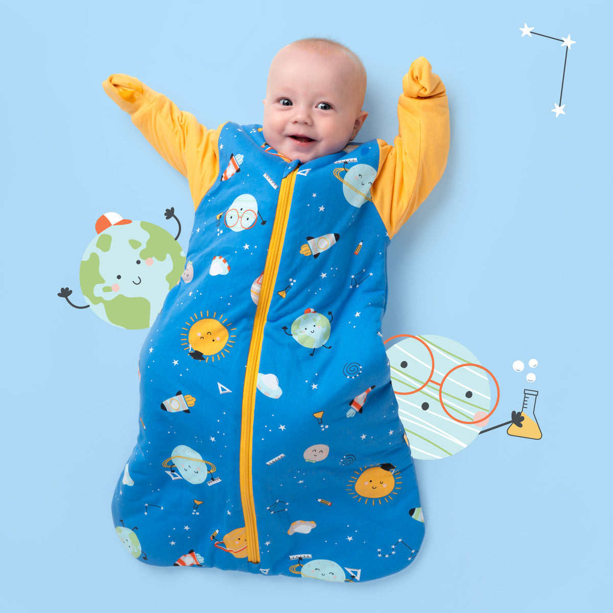 Long Sleeve Baby Sleeping Bag - 3.5 TOG_Space_TOG_471