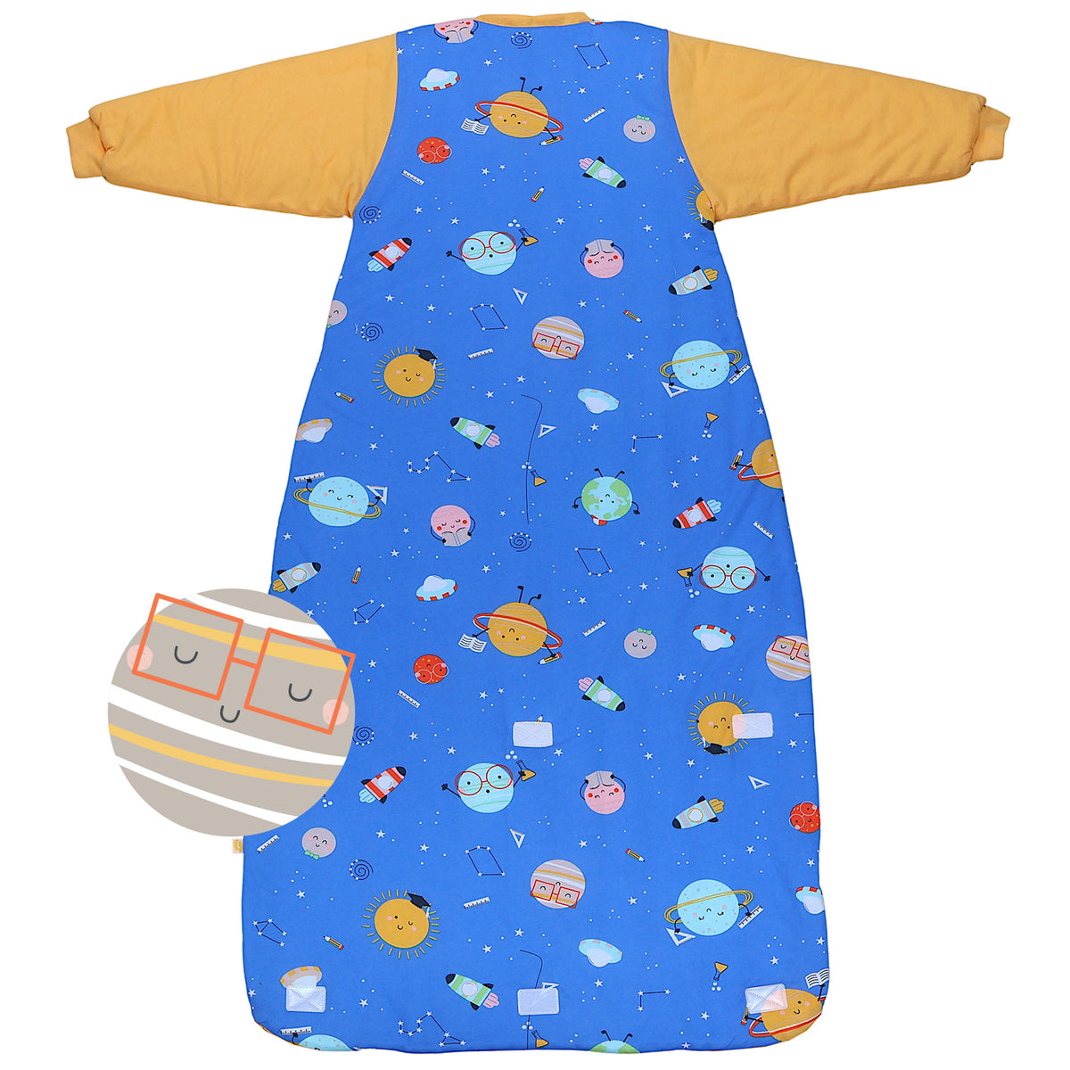 Long Sleeve Baby Sleeping Bag - 3.5 TOG_Space_back_471