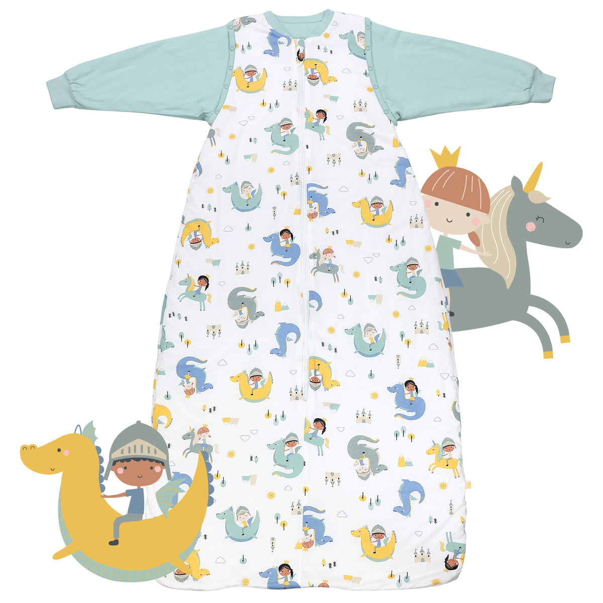 Long Sleeve Baby Sleeping Bag - 3.5 TOG_Fantasia_front_471