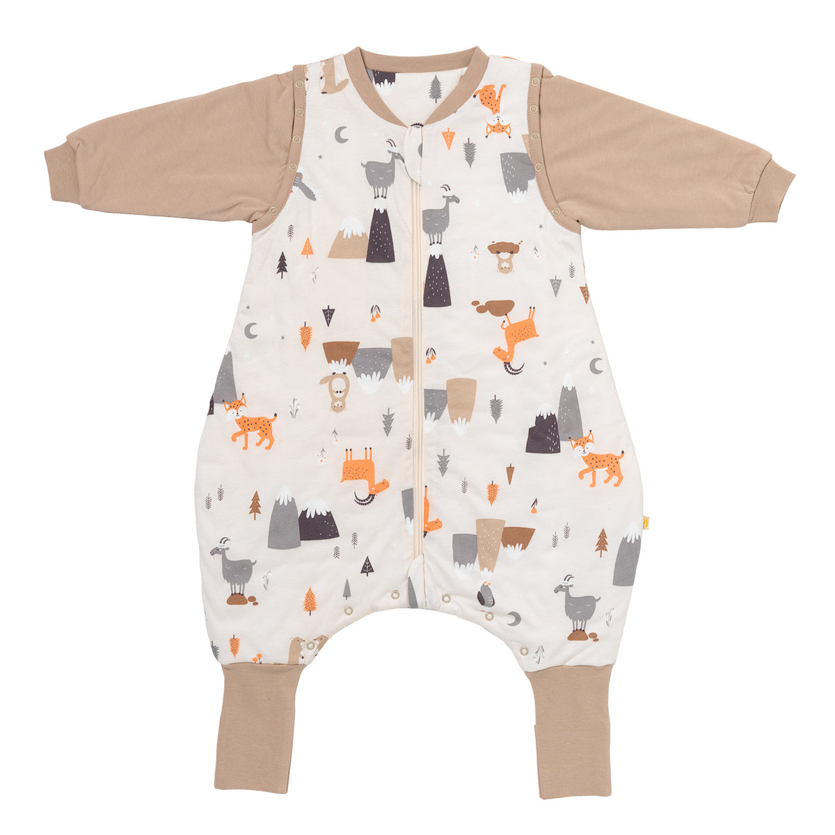 Sleeping Bag with Feet & Foldable Feet Covers - 3.5 TOG_Mountain Animals_front2_468