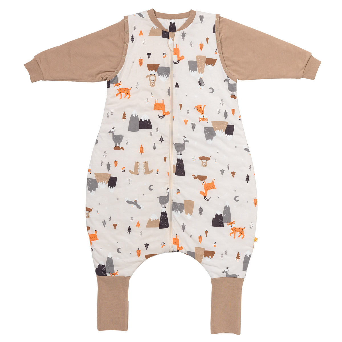 Sleeping Bag with Feet & Foldable Feet Covers - 3.5 TOG_Mountain Animals_front2_468