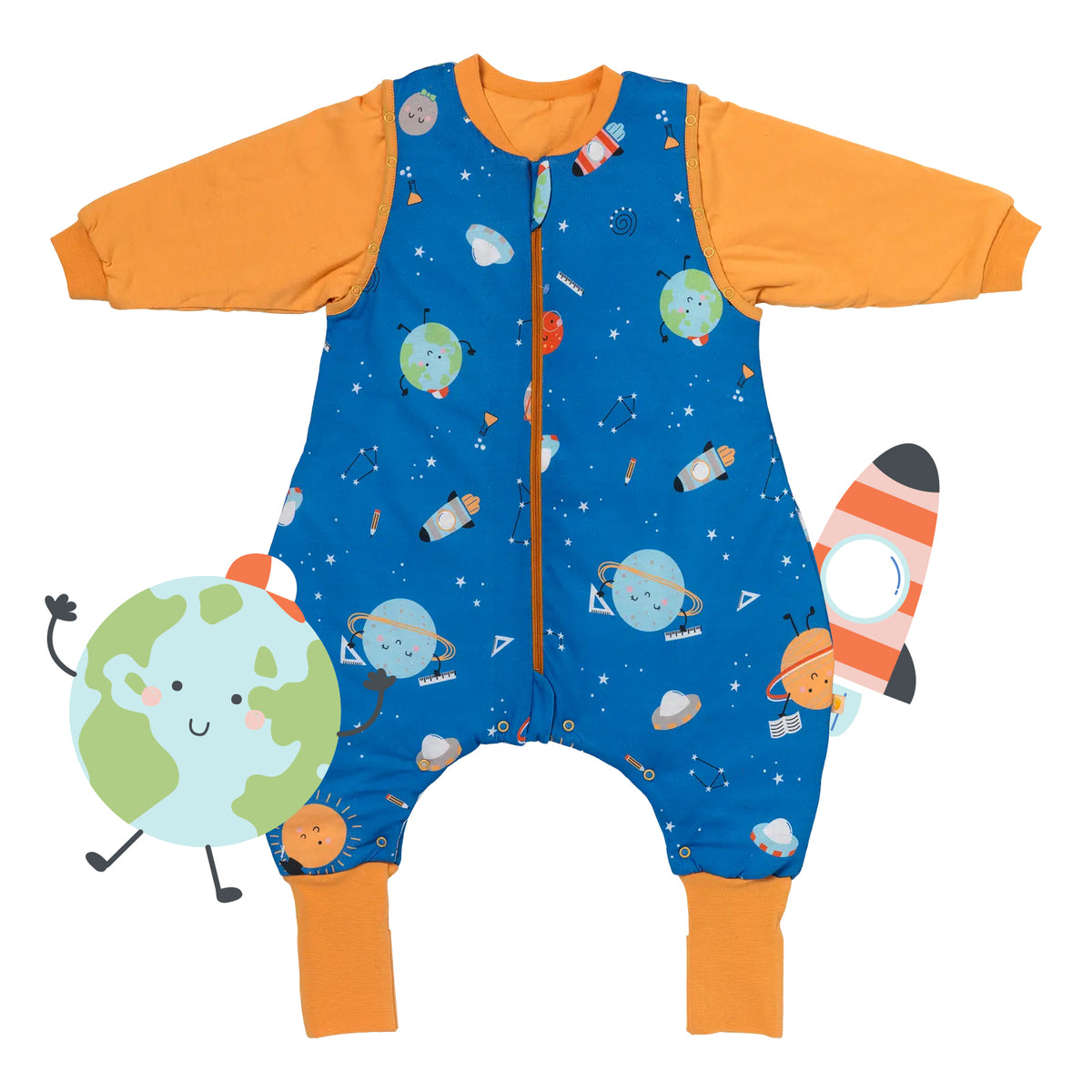Sleeping Bag with Feet & Foldable Feet Covers - 3.5 TOG_Space_front_468