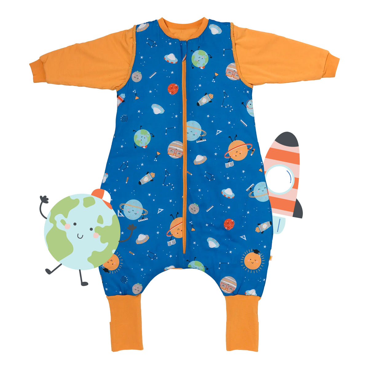 Sleeping Bag with Feet & Foldable Feet Covers - 3.5 TOG_Space_front_468