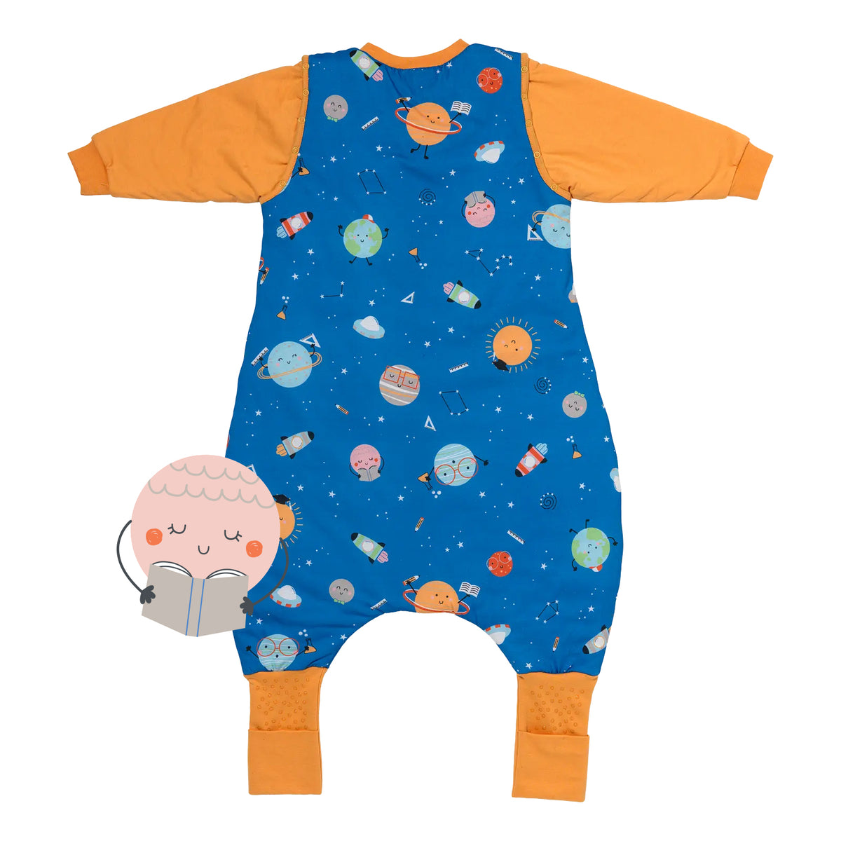 Sleeping Bag with Feet & Foldable Feet Covers - 3.5 TOG_Space_back_468