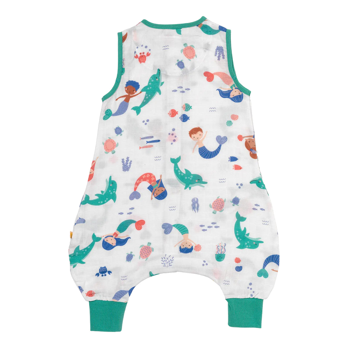 Muslin Sleeping Bag with Feet - 0.5 TOG_Mermaid_back2_412