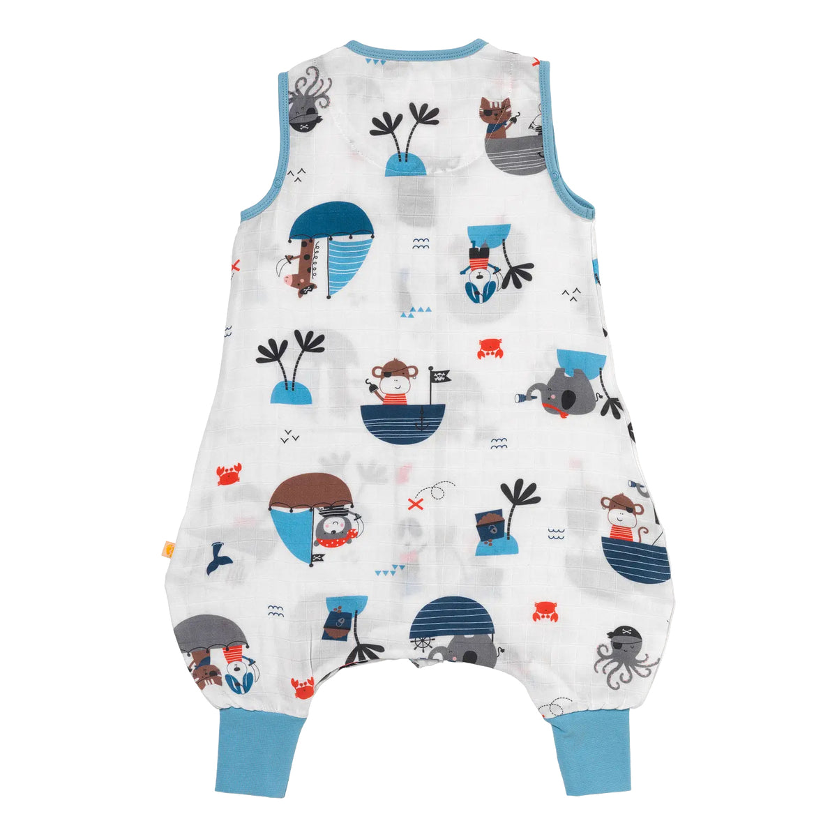 Muslin Sleeping Bag with Feet - 0.5 TOG_Pirate_back2_412
