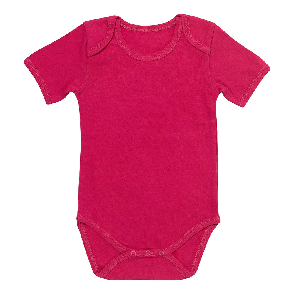 100% Organic Short Sleeve Baby Body - 5-pack_Flamingo_4_430