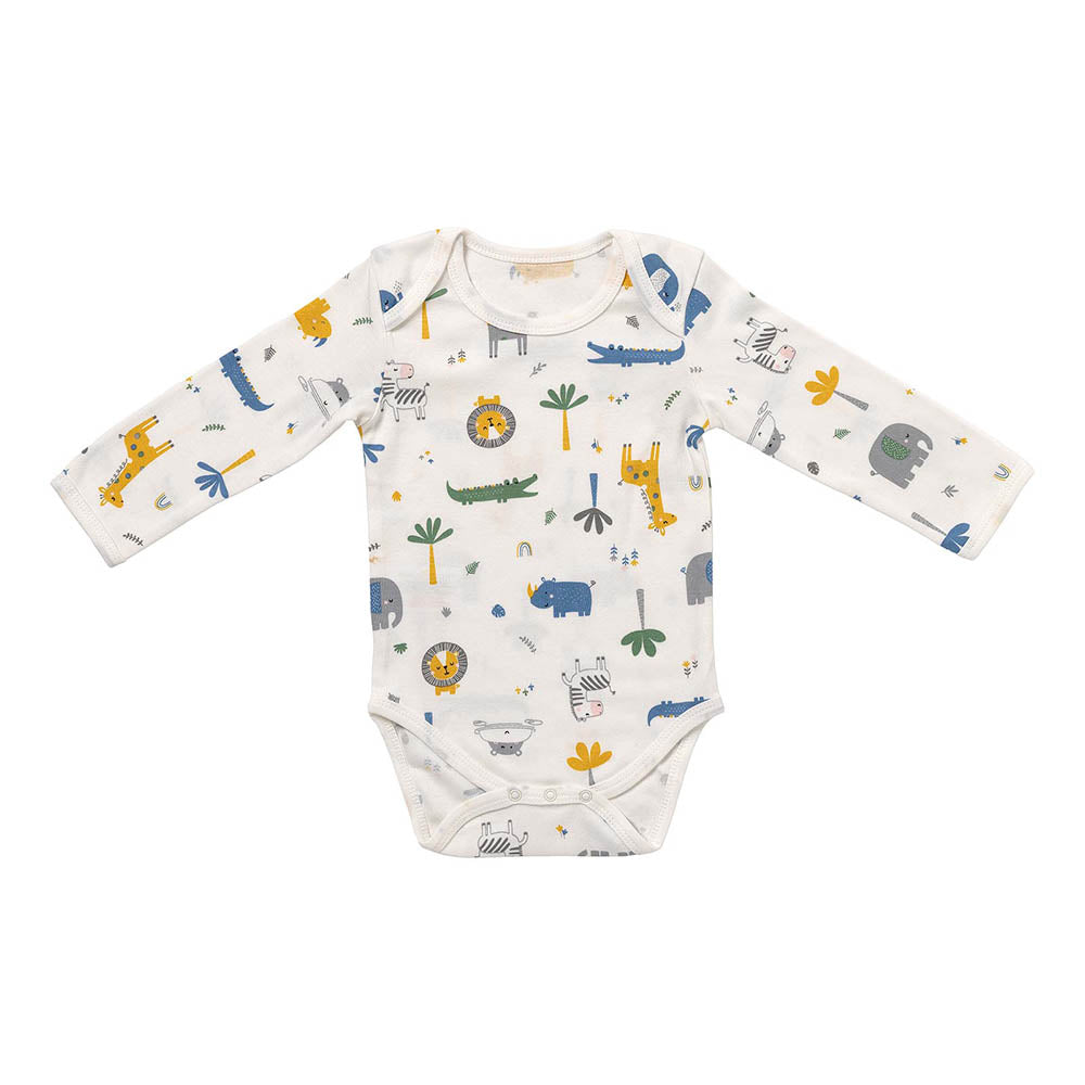 Organic Long Sleeve Baby Body - 3-pack_Jungle_4_434