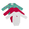 Organic Long Sleeve Baby Body - 3-pack_Flamingo_1_434