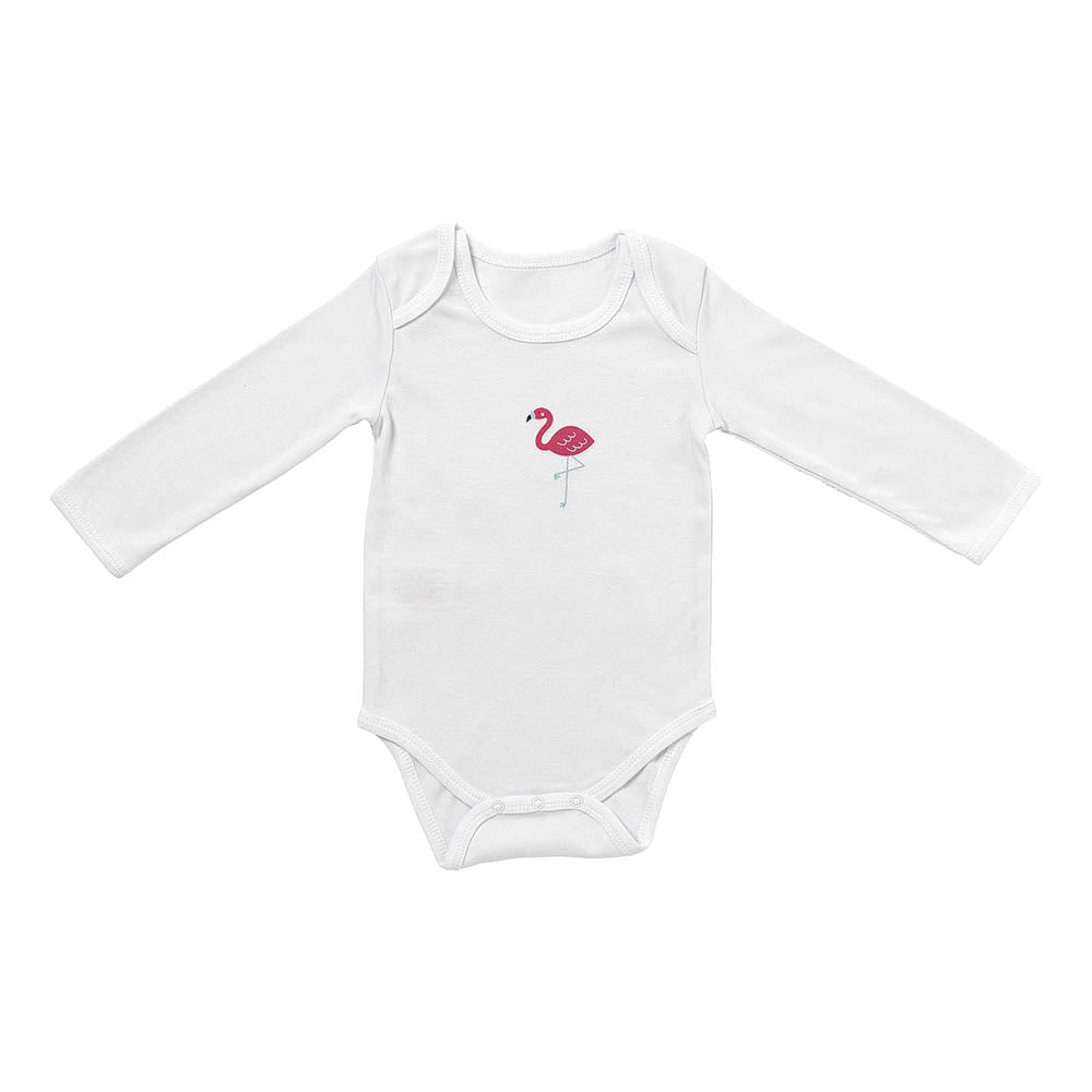 Organic Long Sleeve Baby Body - 3-pack_Flamingo_3_434