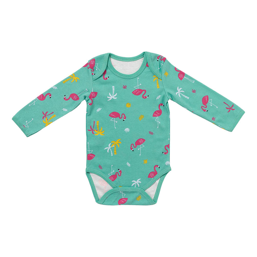Organic Long Sleeve Baby Body - 3-pack_Flamingo_4_434