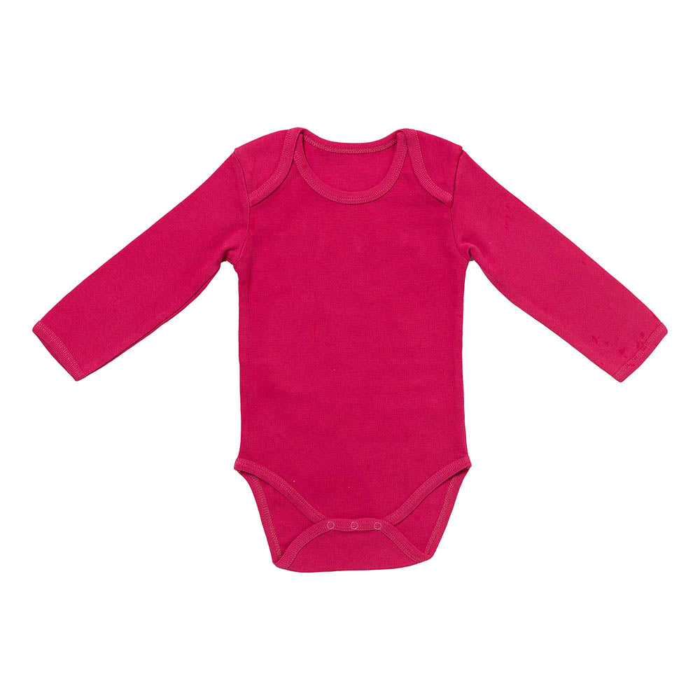 Organic Long Sleeve Baby Body - 3-pack_Flamingo_5_434