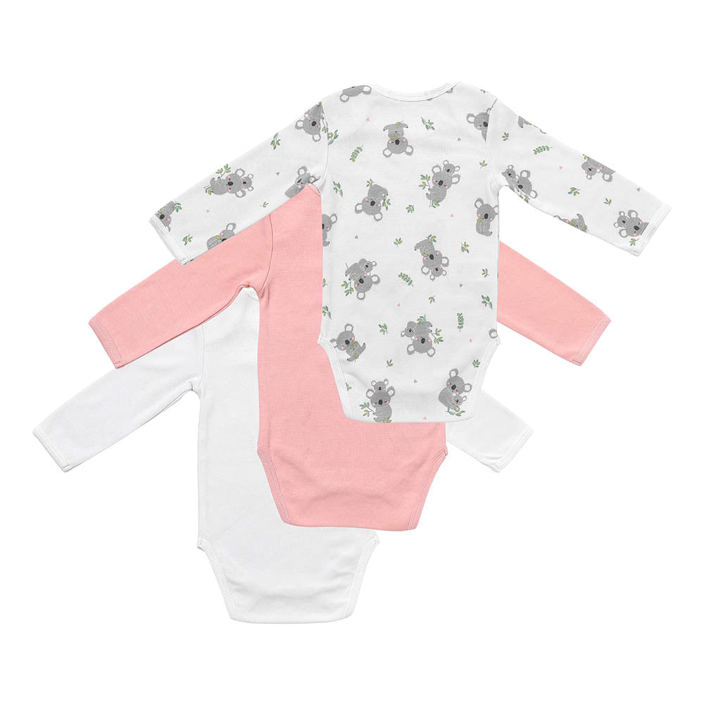 Organic Long Sleeve Baby Body - 3-pack_Koala_6_434