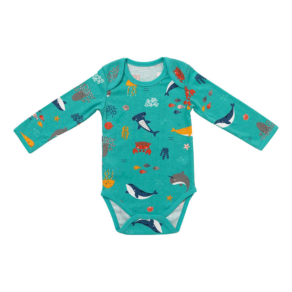 Organic Long Sleeve Baby Body - 3-pack_Under the Sea_4_434