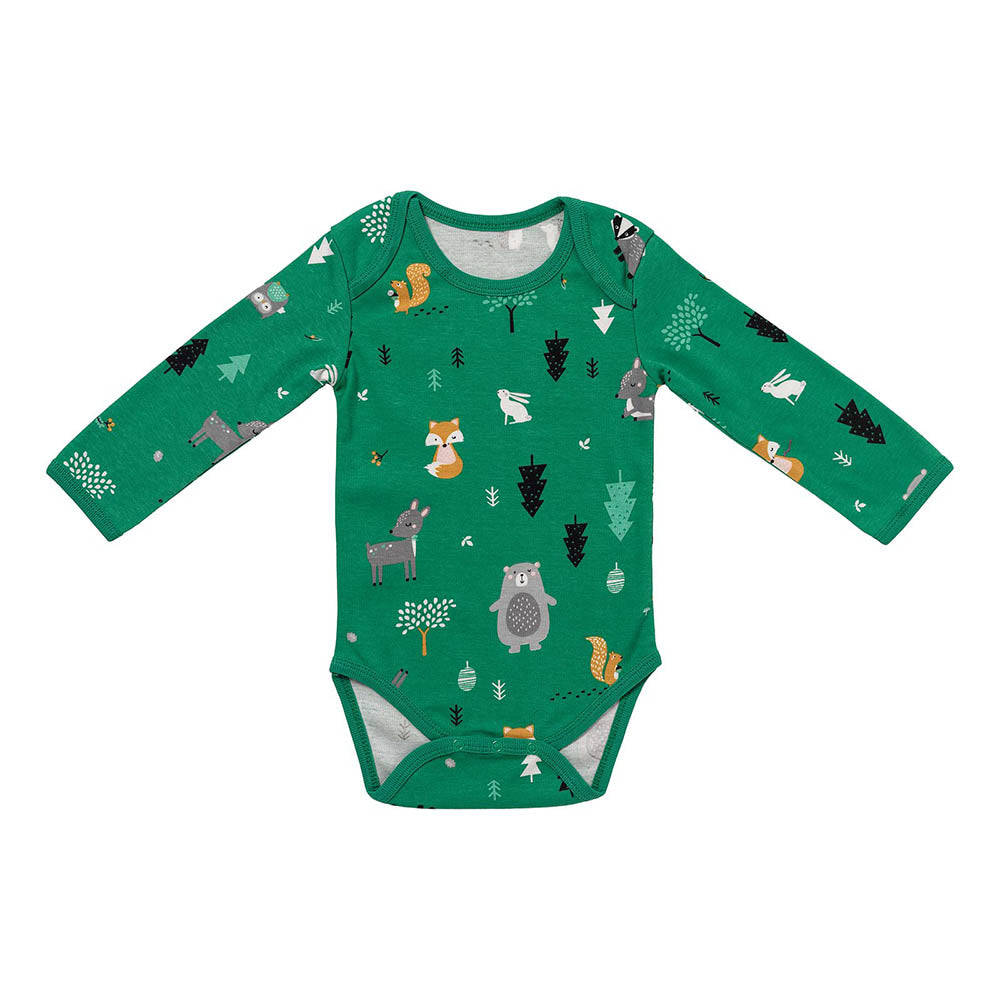 Organic Long Sleeve Baby Body - 3-pack_Woodland Animals_4_434