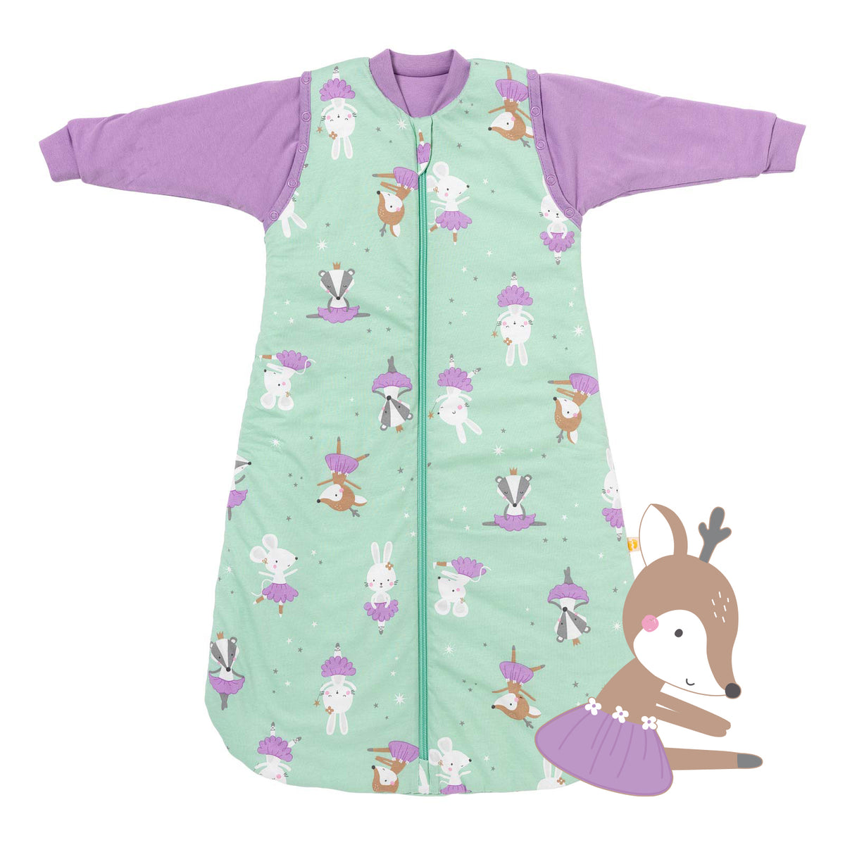 Sleeping Bag with Detachable Sleeves - 2.5 TOG_Ballerina_front_465