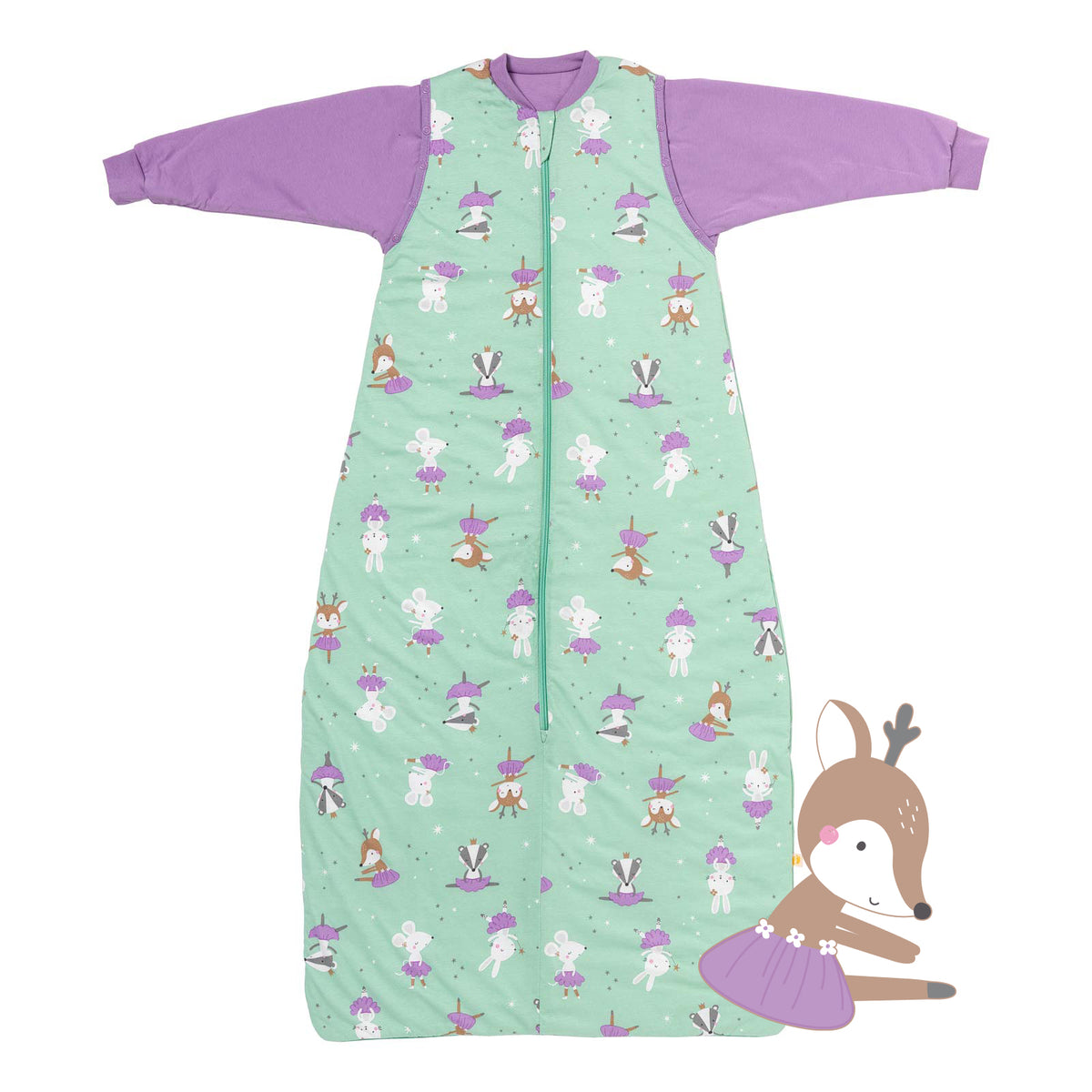 Sleeping Bag with Detachable Sleeves - 2.5 TOG_Ballerina_front_465