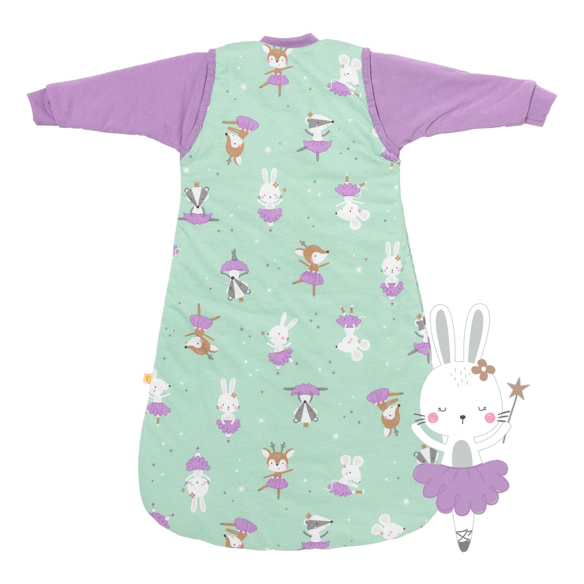 Sleeping Bag with Detachable Sleeves - 2.5 TOG_Ballerina_back_465