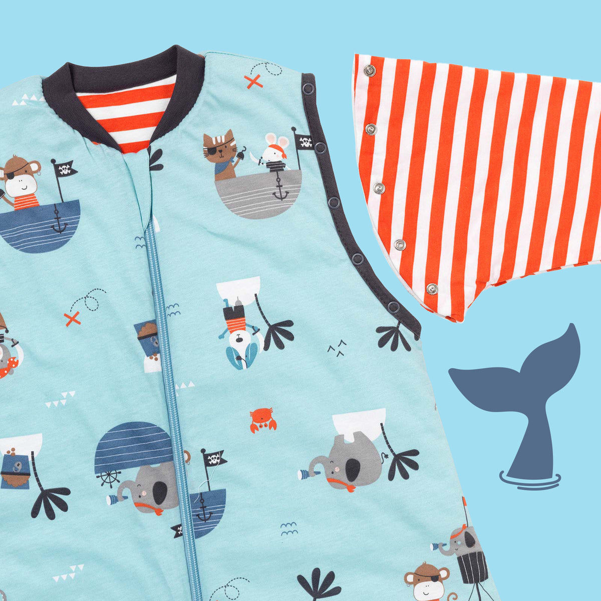 Sleeping Bag with Detachable Sleeves - 2.5 TOG_Pirate_sleeve area_465